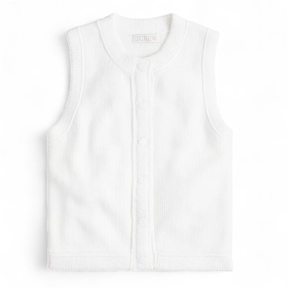 J. Crew Cropped button-up sweater shell Size XL - Picture 2 of 9